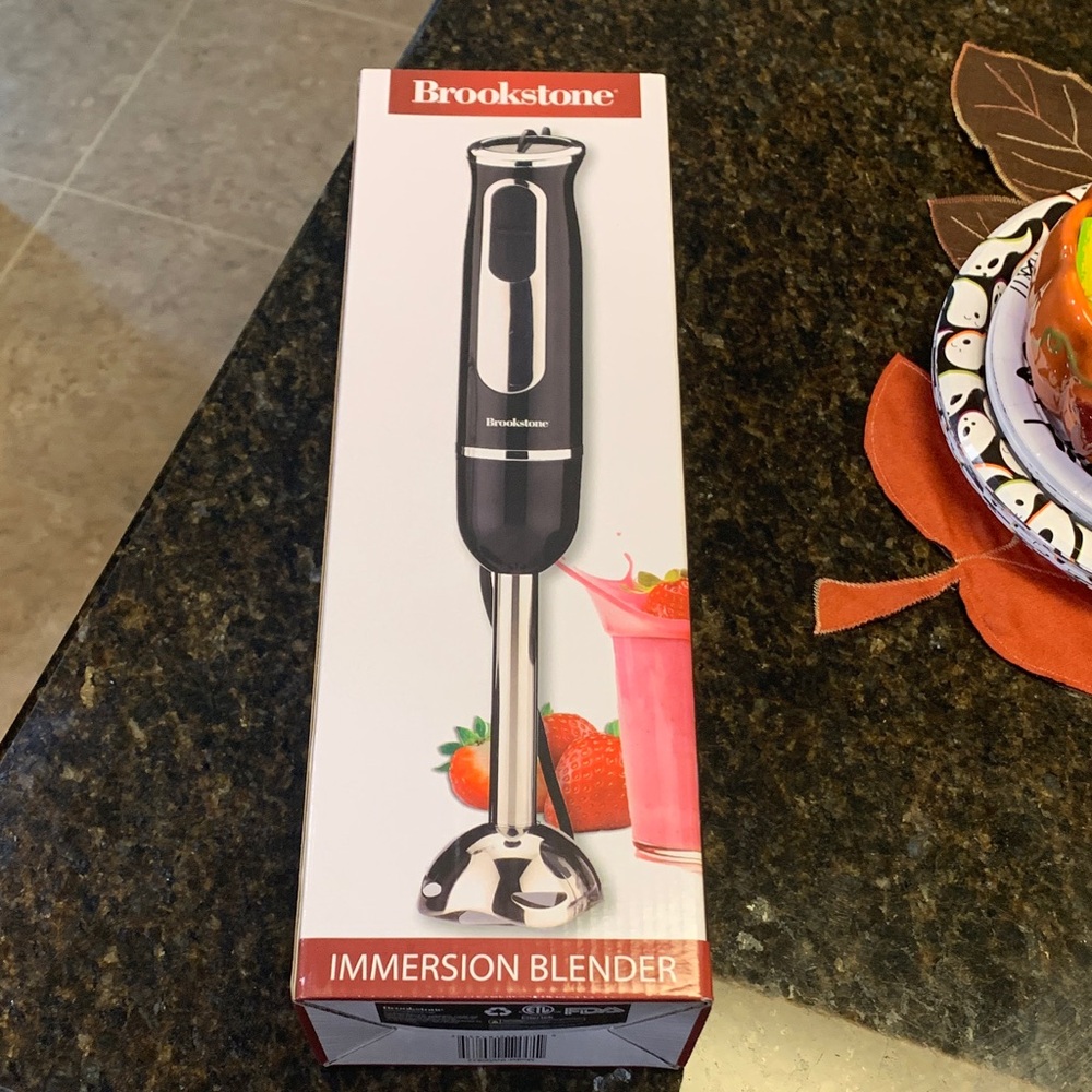Brookstone Black and Silver Immersion Blender